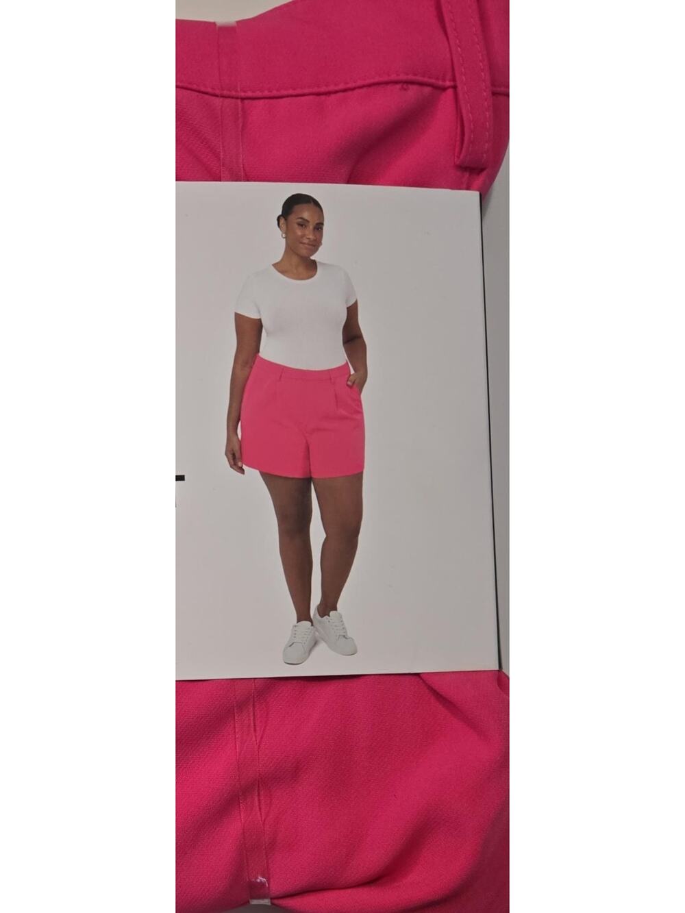 Remi Bader Pink Trouser Shorts High Rise Pleated 4 Pocket Women’s 26W